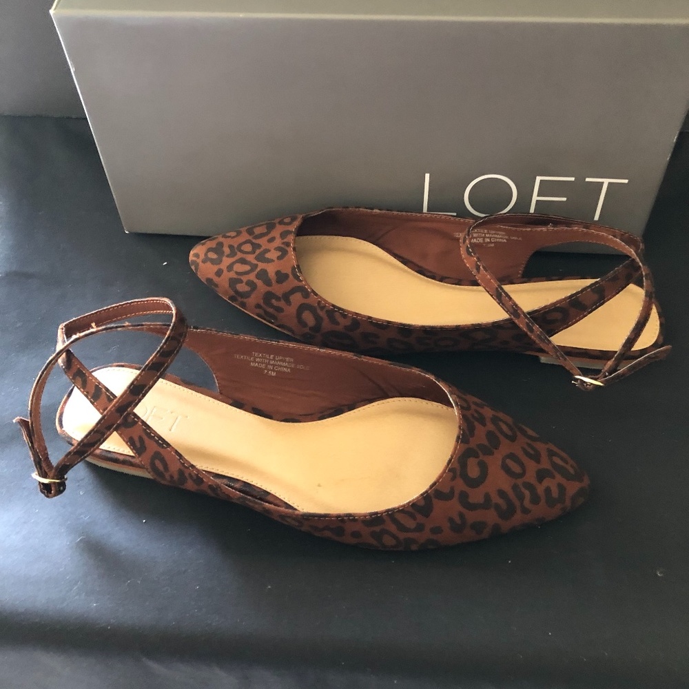Loft Size 7.5 Leopard Print
